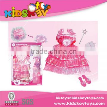 Wholesale beautiful kid costume party toy dress beauty set toy for girls