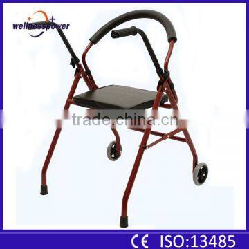 2016 HOT Selling Healthcare Compact Foldable Walker, Lightweight Aluminum X Fold Walking Aid for Elderly