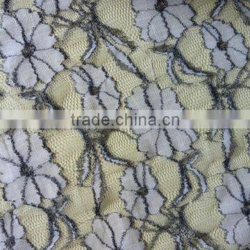 Silver filament lace fabric 9688#