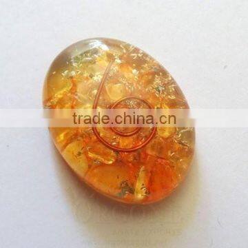 Orgone Orange Energy Oval : Orgone Chakra Oval