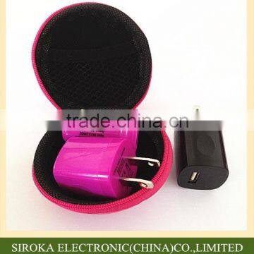 OEM design 5V 1A 5W US fixed plug USB home charger portable travel adapter for smartphone and table