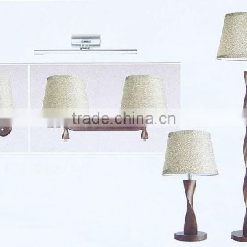 2015 Wooden power outlet hotel besides lamp and floor lamps/light