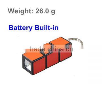 Gift MINI Plastic Magic Cube Keychain LED Light photo-2