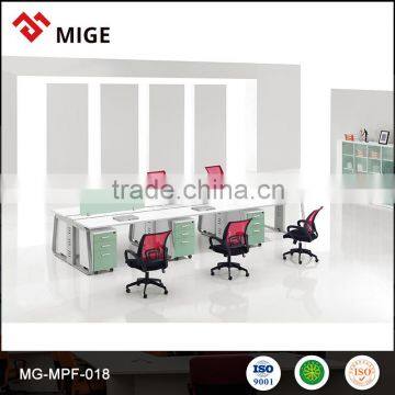 Modern wood 6-seater office table workstation