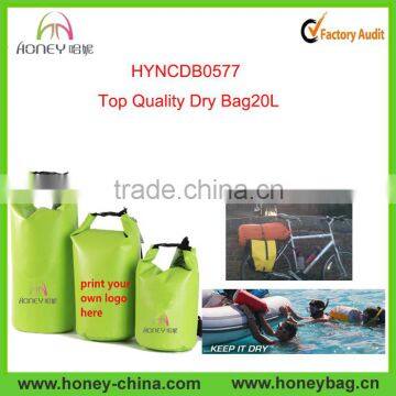 2016 new design PVC Waterproof Top Quality Dry Bag 20L