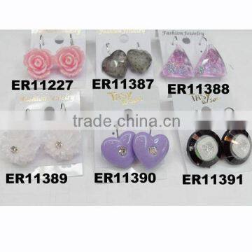 bulk wholesale resin flower clip on earrings wholesale earrings