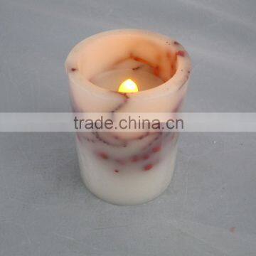 christmas wedding waxing led candle light with embedded pattern