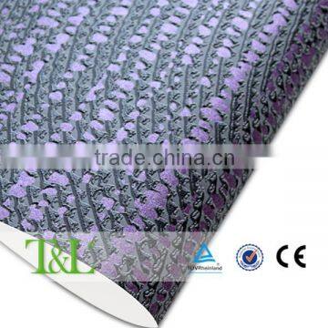 Purple non-woven 3d wallpaper for home decor