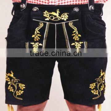 Bavarian Kurz Lederhosen in Cow Suede Leather/ German Outfit Trachten Wears Pants,shorts