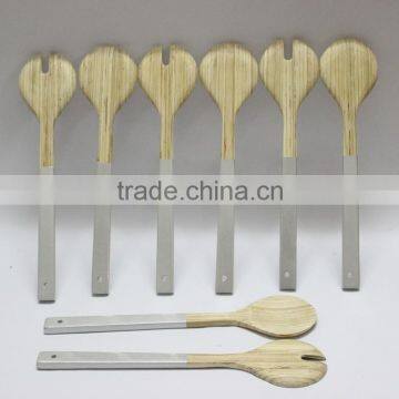 Taupe Spun Bamboo Spoon / Coiled Bamboo Spoon for using food