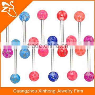 TR01053 resin barbell tongue ring jewelry , tongue ring , tongue piercing