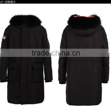Wholesale Mens Black Yellow Winter Goose Down Jacket photo-3