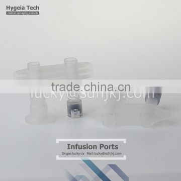 Infusion spt port for IV infusion bag use