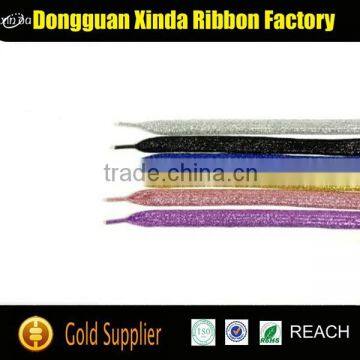 metallic flat shining shoelaces