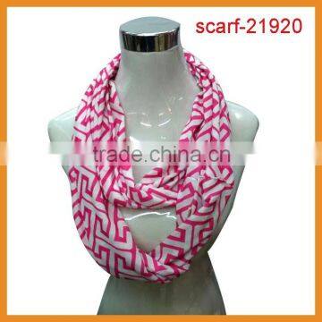 new styles fashion maze print scarf,personalized infinity scarf