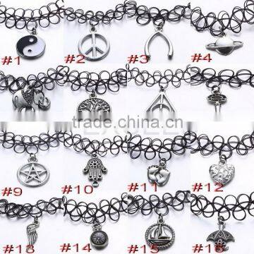 2015 Hot Plastic Elastic Tattoo Choker Necklace photo-2