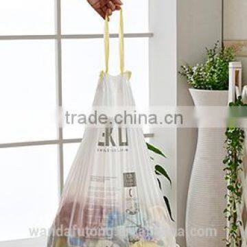 Hot Sale Heavy Duty Plastic Drawstring Garbage Bag with logo printed