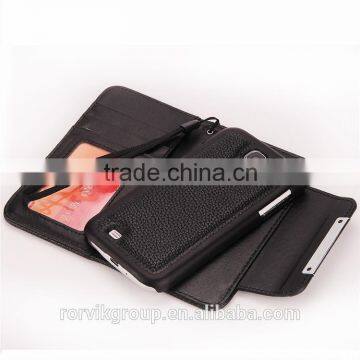 2 in 1Litchi Texture Leather Case for samsung i9500 ,Walet Leather Case for samsung i9500