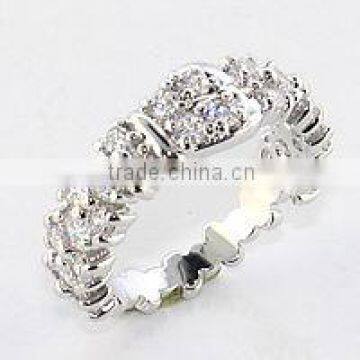 Rhodium Plated Fashion Women cz Ring