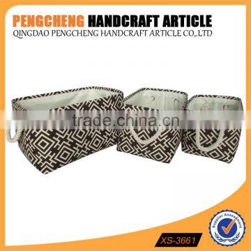 High Quality Red Color Storage Basket Cotton Handle