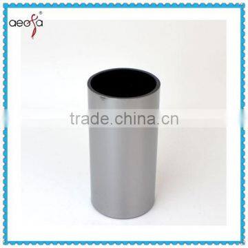 wholesale tall black round tube shape glass vase