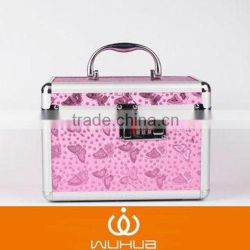 2014 butterfly print aluminum cosmetic case