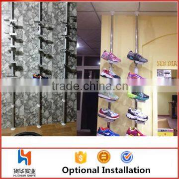 Huohua Metal Material Easy Assembly Muti-functional Shoe Shop Using Revolving Shoe Rack photo-2