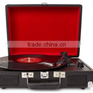 2016 high quality facotry supply Suitcase turntable built in rechargeable battery