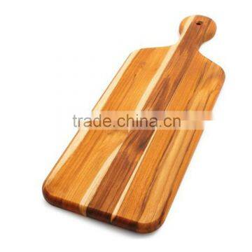 teak food wood pizza chopping board with handle wash