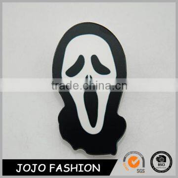 Plastic Jewelry Halloween Black Ghost Metal Brooch Pins