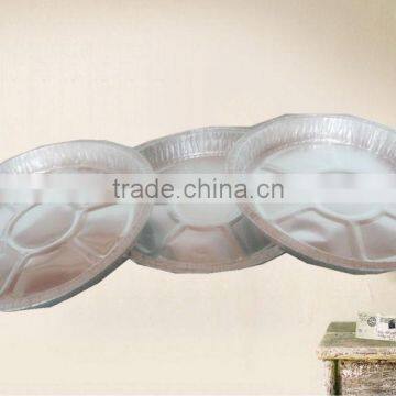 circular aluminium container (cn) is well used for food catering