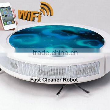 Newest WIFI smartphone App control wet and dry mopping robot vacuum cleaner wet / batteries rechargeable vacuum cleaner