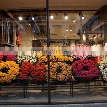 Ornamental Artificial Flower Clothing Store Display Design