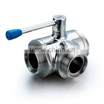 High Quality Sanitary Stainless Steel Three-way Ball Valve photo-2