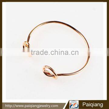 Fancy simple design jewelry metallic knot bangle