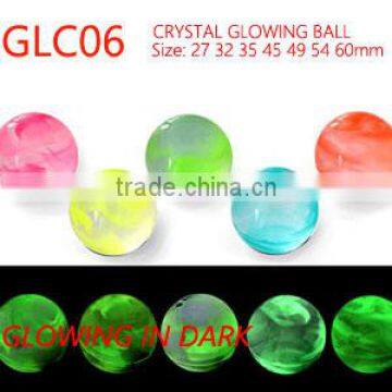 Wholesale 32mm rubber bouncing ball for kids, glow in dark moon ball