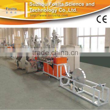 Overlap welding plastisc-aluminium-plastic compound pipe production line