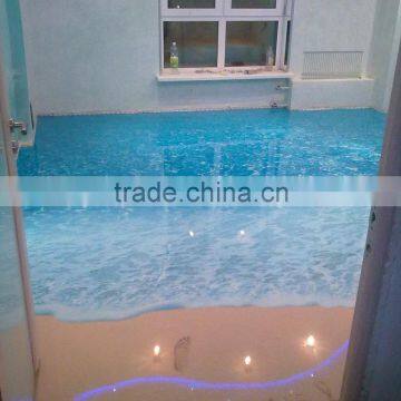 Anti Slip Waterproof Simple Color Surface Treatment 3D pvc flooring
