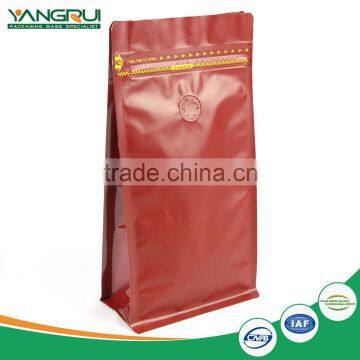 aluminum foil packaging bags side gusset flat bottom two zippers