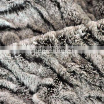 embossed zebra plush fabric