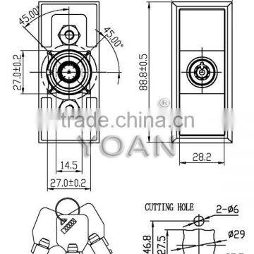 High Performance High Safety Lock With Master Key for Sell Card Machine photo-6