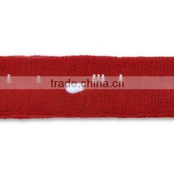 Custom made 1C embroidered logo headband sweatband