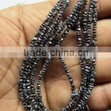 Black Rough Diamond Beads Necklace At Bottom Price