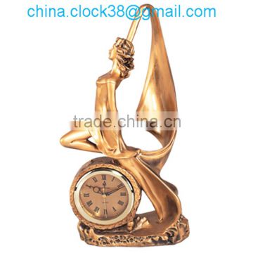 ployresin jewelry clock special design antique polyresin clock wall hanging clock