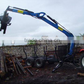 5 Ton Log Trailer with Crane for Tractor