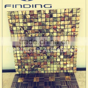 cheap religious art multicolor metallic mosaic tile