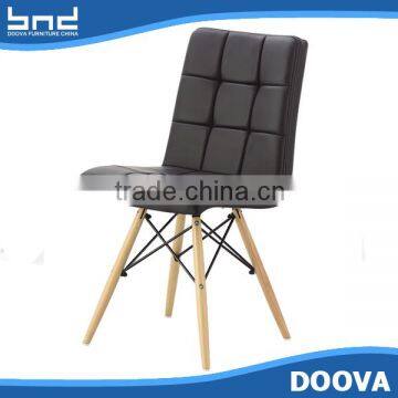 Fahsion wood legs chair leather durable furniture