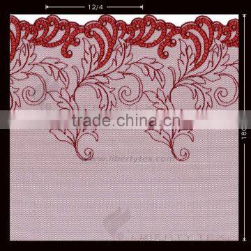 POLYESTER SCROLL EMBROIDERY LACE