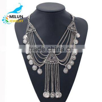 Maxi Tassel Statement Coin Pendant Necklace 2016 Wholesale