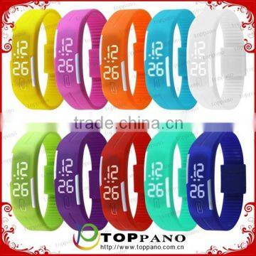 Unique Design Colorful sport silicone Wristband fashion health digital silicone led watch bracelet for men